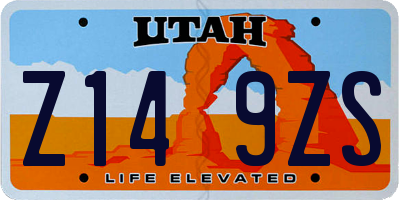 UT license plate Z149ZS