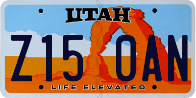 UT license plate Z150AN