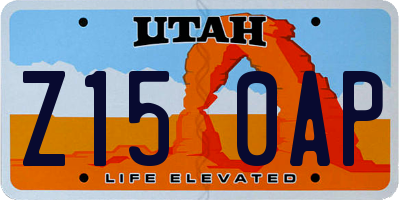 UT license plate Z150AP