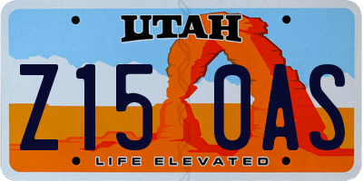 UT license plate Z150AS