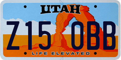 UT license plate Z150BB