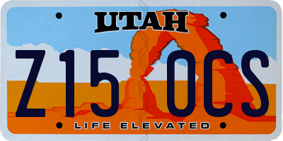 UT license plate Z150CS