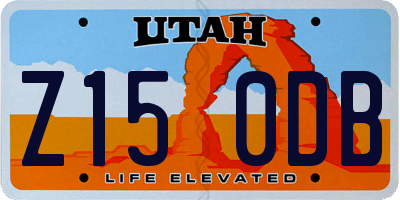 UT license plate Z150DB