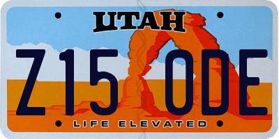 UT license plate Z150DE