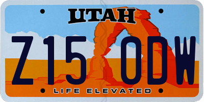 UT license plate Z150DW