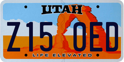 UT license plate Z150ED