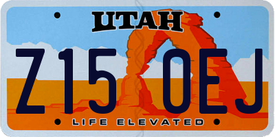 UT license plate Z150EJ
