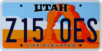 UT license plate Z150ES