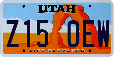 UT license plate Z150EW