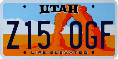 UT license plate Z150GF