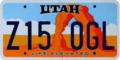 UT license plate Z150GL