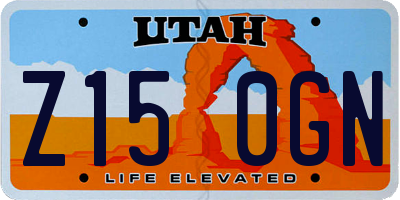 UT license plate Z150GN