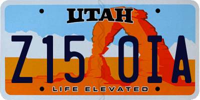UT license plate Z150IA