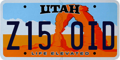 UT license plate Z150ID