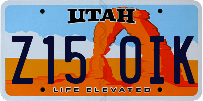 UT license plate Z150IK