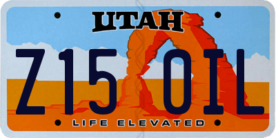 UT license plate Z150IL