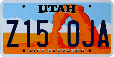 UT license plate Z150JA