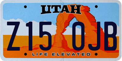 UT license plate Z150JB