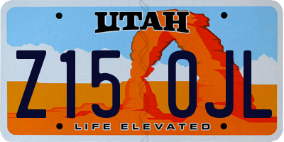 UT license plate Z150JL