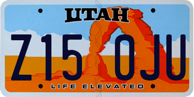 UT license plate Z150JU