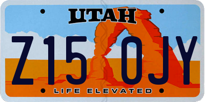 UT license plate Z150JY