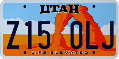 UT license plate Z150LJ