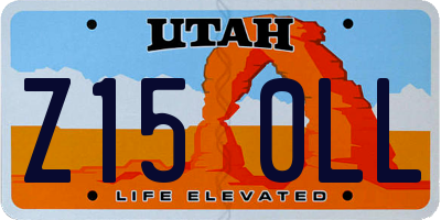 UT license plate Z150LL