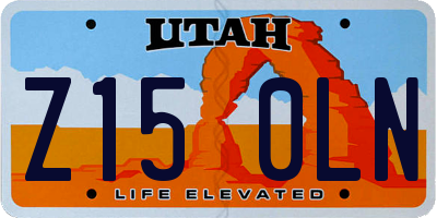 UT license plate Z150LN