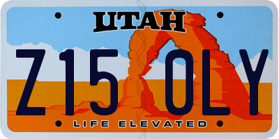 UT license plate Z150LY