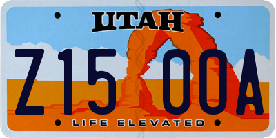 UT license plate Z150OA