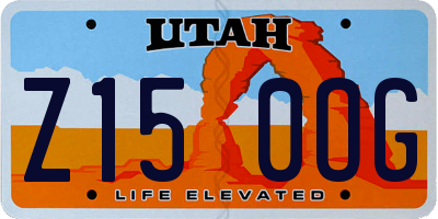 UT license plate Z150OG