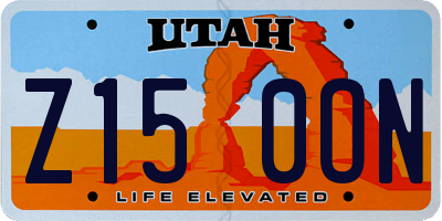 UT license plate Z150ON