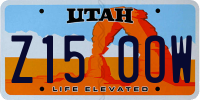 UT license plate Z150OW