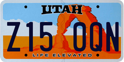 UT license plate Z150QN
