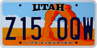 UT license plate Z150QW