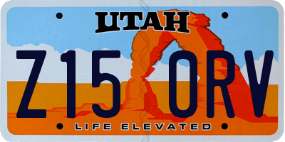 UT license plate Z150RV