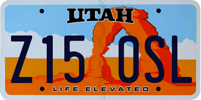 UT license plate Z150SL
