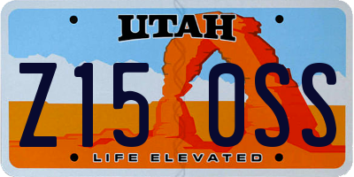 UT license plate Z150SS