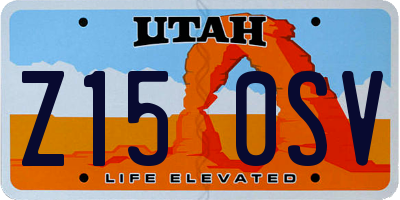 UT license plate Z150SV