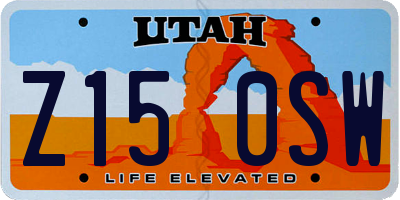 UT license plate Z150SW