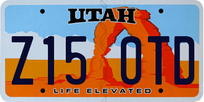 UT license plate Z150TD