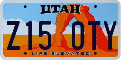 UT license plate Z150TY