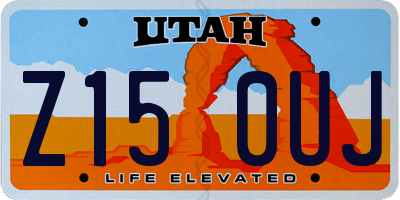 UT license plate Z150UJ