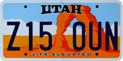 UT license plate Z150UN