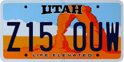 UT license plate Z150UW