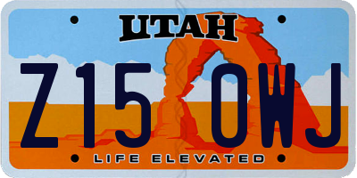 UT license plate Z150WJ