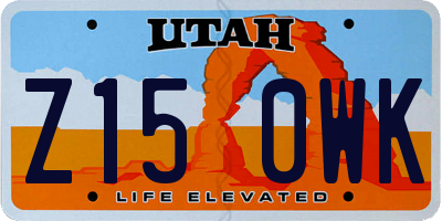 UT license plate Z150WK
