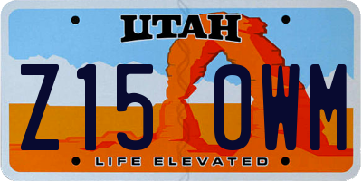 UT license plate Z150WM