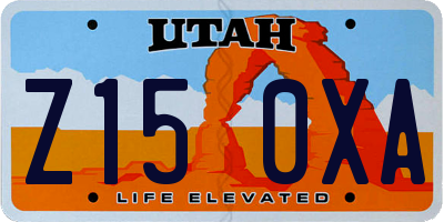 UT license plate Z150XA