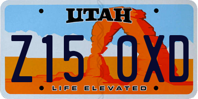 UT license plate Z150XD